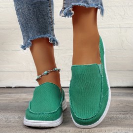 Comfortable Women's Canvas Slip-On Sneakers for Casual Walking and Everyday Wear