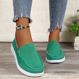 Comfortable Women's Canvas Slip-On Sneakers for Casual Walking and Everyday Wear