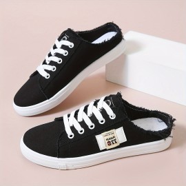 Women's Lightweight Denim Lace Up Sneakers for Casual Walking