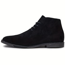 All-Season Menâ€™s Suede Casual Boots â€“ Elegant Pointed Toe, Comfortable Lace-Up Fit, Non-Slip Sole