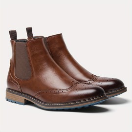 Men's Versatile Ankle Chelsea Boots: Comfortable, Durable Lace-Up, Non-Slip Sole for All Seasons