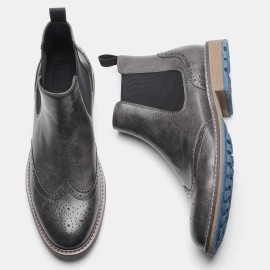 Men's Versatile Ankle Chelsea Boots: Comfortable, Durable Lace-Up, Non-Slip Sole for All Seasons