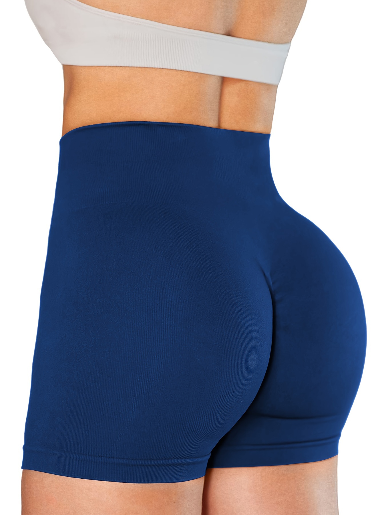 solid color quick drying yoga workout shorts high stretch sports running shorts womens activewear details 40