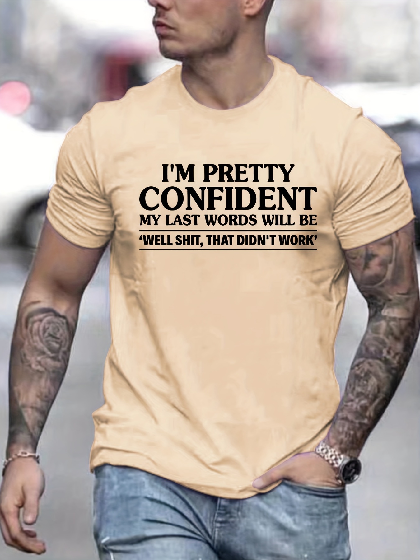 powerful slogan print mens graphic design crew neck t shirt casual comfy tees t shirts for summer mens clothing tops details 17