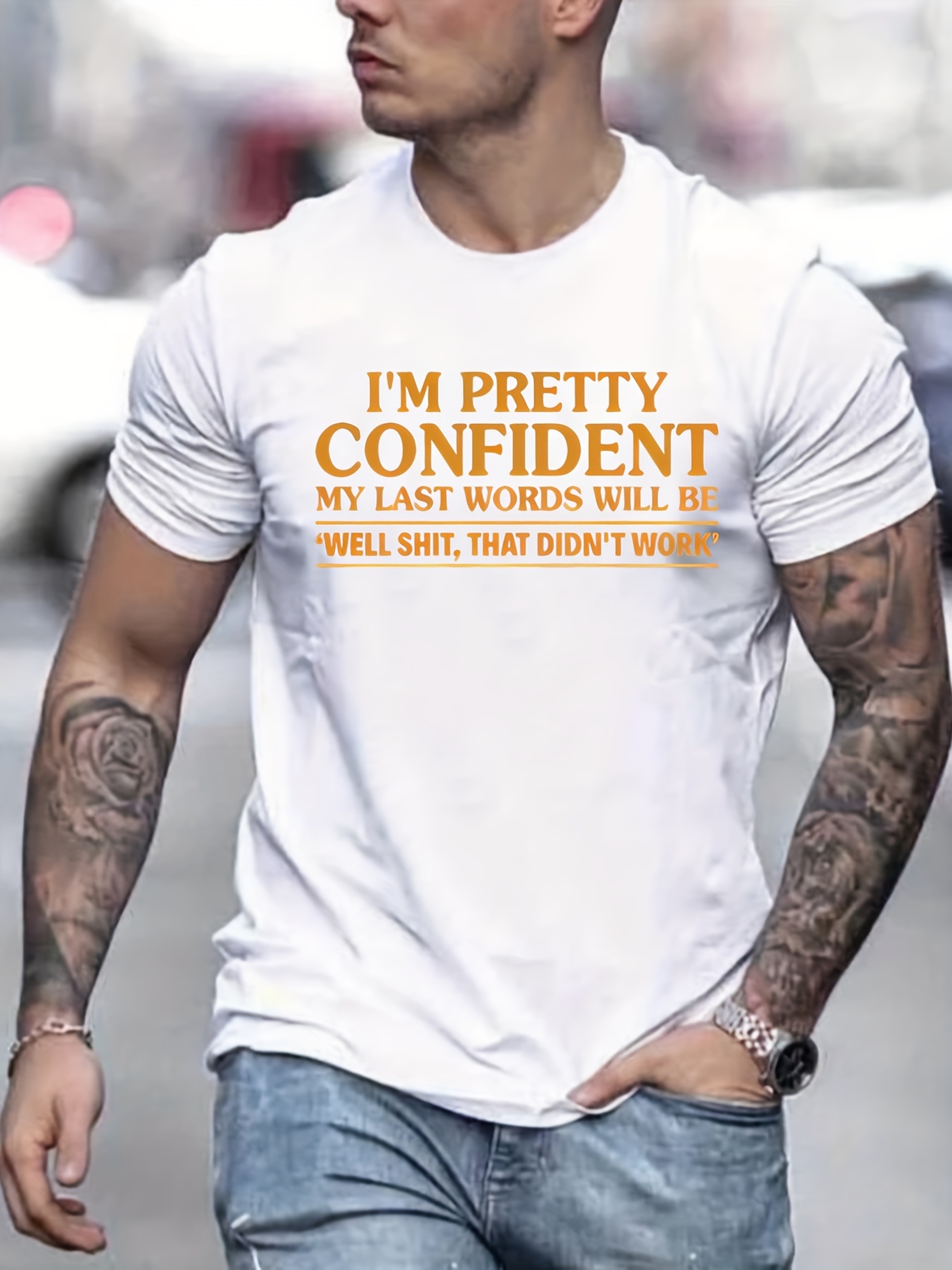 powerful slogan print mens graphic design crew neck t shirt casual comfy tees t shirts for summer mens clothing tops details 24